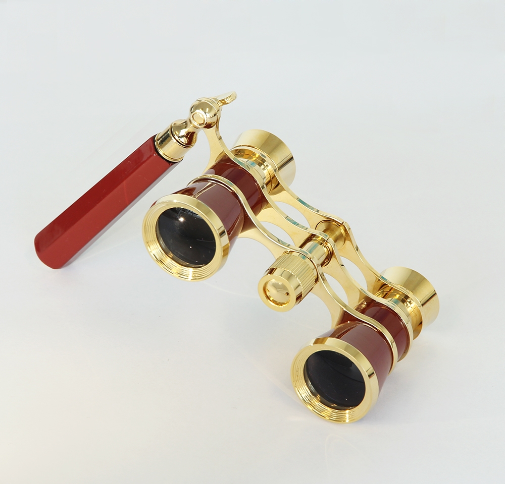 saxon saxon 3x25 Opera Glasses with Handle (Red)