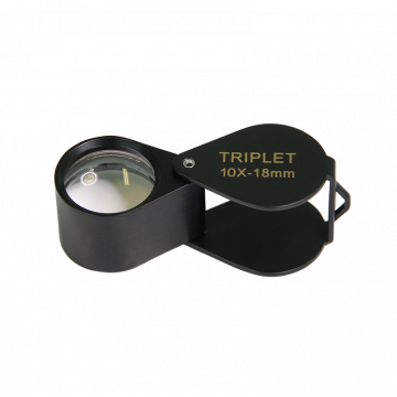 saxon 10x Metal Loupe Jeweller Magnifier Black (18mm) - SKU#332035