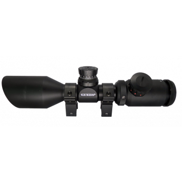 saxon 3-9x42XE Plex Precision Riflescope - SKU#421309