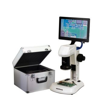 saxon 9" LCD Digital Stereo Microscope 8x-514x with Dual Speed Focuser