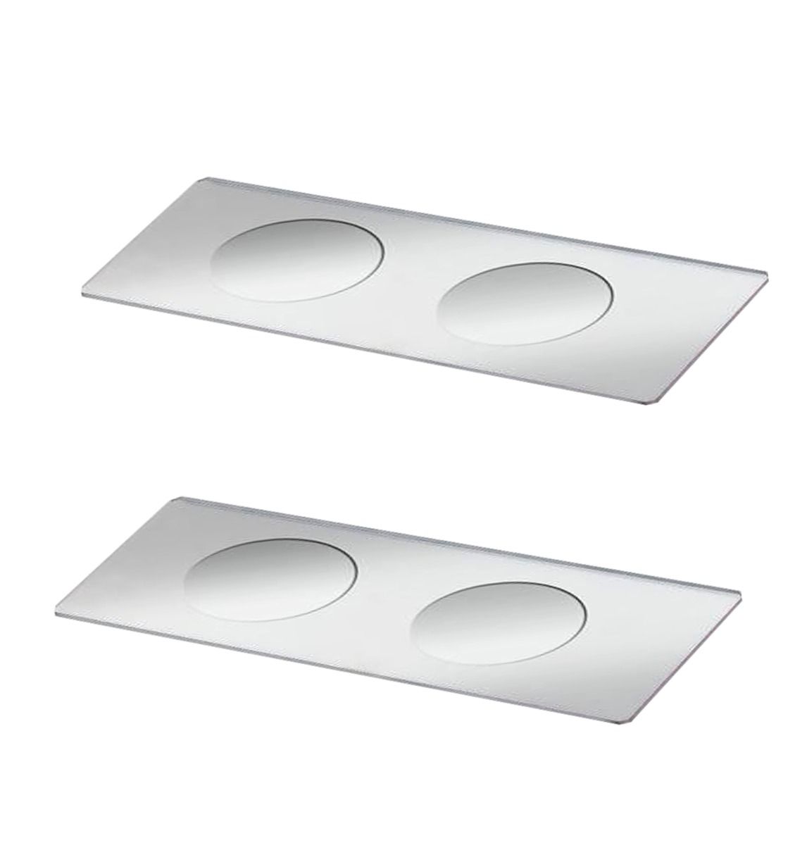 Two double concave biological microscope slides manufactured by saxon.