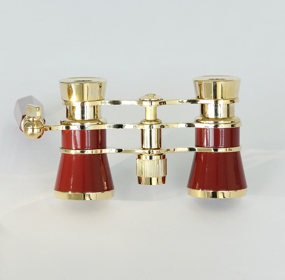 saxon saxon 3x25 Opera Glasses with Handle (Red)